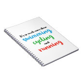 Cooles und originelles Triathlon Design für Triath Notizblock (Rechte Seite)