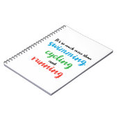 Cooles und originelles Triathlon Design für Triath Notizblock (Linke Seite)