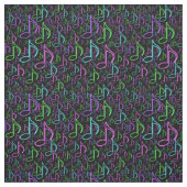 Cooles und Spaß-helles NeonMusiknote-Muster Stoff (Muster)