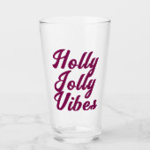 Cooles und stilvolles Modern Frohe Weihnachtsbiere Glas (Vorderseite)