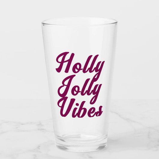 Cooles und stilvolles Modern Frohe Weihnachtsbiere Glas (Vorderseite)