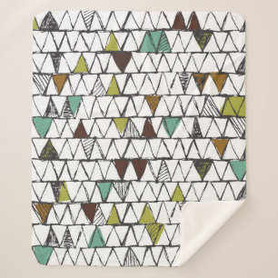 Cooles und trendiges nahtloses Muster aus handgeze Sherpadecke