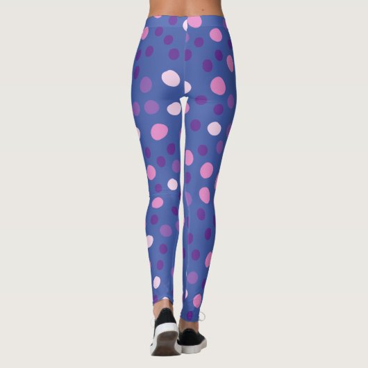 Cooles und trendy Polk Dots Muster Leggings (Rückseite)