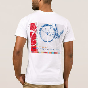 cooles und urbanes Fahrrad mit grafischer Kunst in T-Shirt