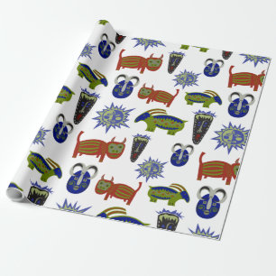 Cooles ungleiches Muster Geschenkpapier