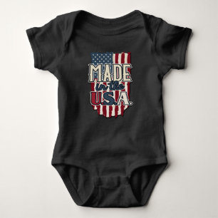 Cooles US-Flaggendesign made in USA Baby Strampler