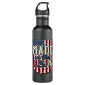 Cooles US-Flaggendesign made in USA Edelstahlflasche (Vorderseite)