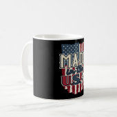 Cooles US-Flaggendesign made in USA Kaffeetasse (Vorderseite Links)