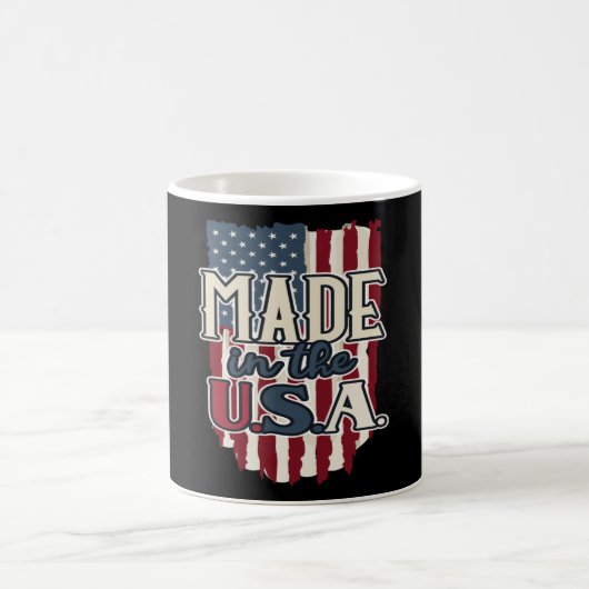 Cooles US-Flaggendesign made in USA Kaffeetasse (Mittel)