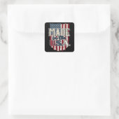 Cooles US-Flaggendesign made in USA Quadratischer Aufkleber (Tasche)