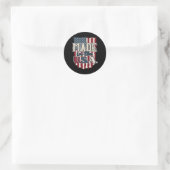 Cooles US-Flaggendesign made in USA Runder Aufkleber (Tasche)