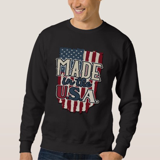 Cooles US-Flaggendesign made in USA Sweatshirt (Vorderseite)