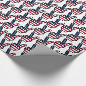 Cooles US-Siegeszeichen Geschenkpapier (Ecke)