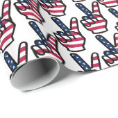 Cooles US-Siegeszeichen Geschenkpapier (Rolleneckpunkt)