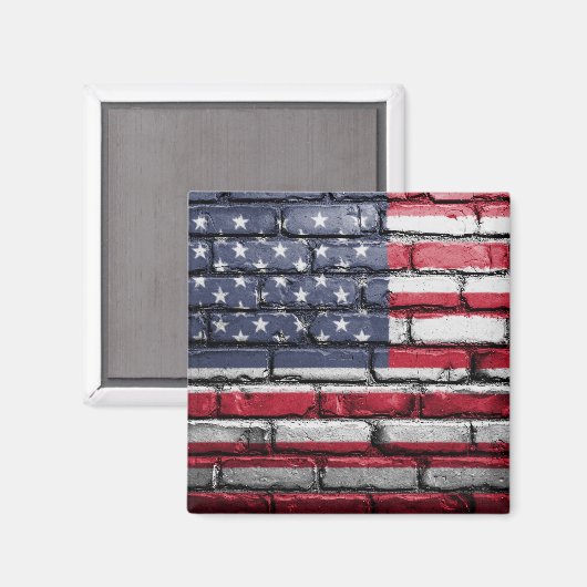 Cooles USA-Flag-Design Magnet (Vorderseite/Rückseite)