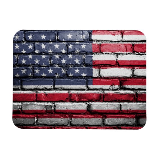 Cooles USA-Flag-Design Magnet (Horizontal)