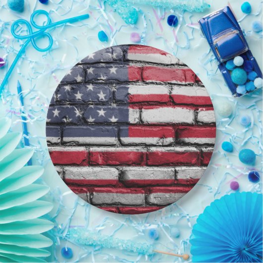 Cooles USA-Flag-Design Pappteller (Party)