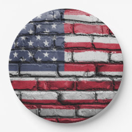 Cooles USA-Flag-Design Pappteller