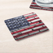 Cooles USA-Flag-Design Rechteckiger Pappuntersetzer (angewinkelt)
