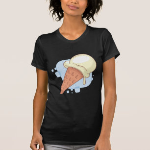 Cooles Vanille-Eiscreme-Design T-Shirt