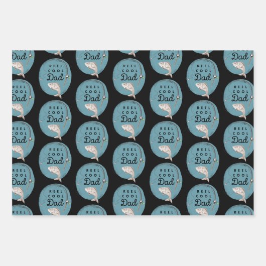 Cooles Vater-Wrapping-Papier, Flachblatt Set 3 Geschenkpapier Set (Vorderseite)