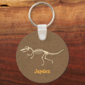Cooles Velociraptor Dinosaurier Knochen für Jungen Schlüsselanhänger (Vorderseite)