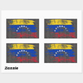 Cooles venezolanisches Flaggendesign Rechteckiger Aufkleber (Blatt)
