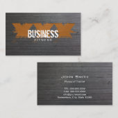 Cooles verkratztes Metall Stripes Fitness-Training Visitenkarte (Vorne/Hinten)
