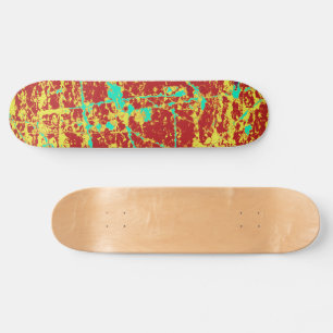 Cooles verschlissenes Wandmuster Skateboard