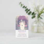 Cooles vertikales niedliches Mädchen-Foto Visitenkarte (Stehend Vorderseite)