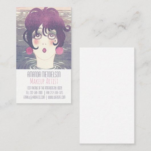 Cooles vertikales niedliches Mädchen-Foto Visitenkarte (Vorne/Hinten)