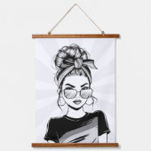 Cooles Vertrauen Wandteppich Mit Holzrahmen (Vorderseite)