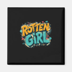 Cooles verwesendes Mädchen im Graffiti-Stil Magnet