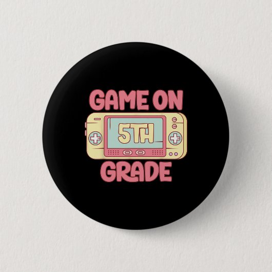 Cooles Videospiel der 5. Klasse Ck to School Kid Button (Vorderseite)