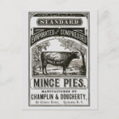 Cooles Viktorianisches Fleisch Pie Advert Postkarte (Vorderseite)