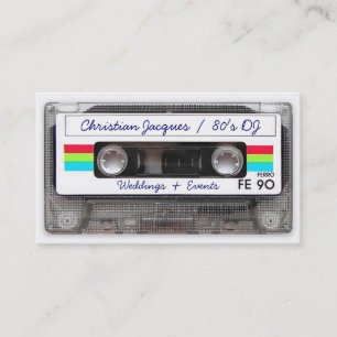 Cooles vintage 80er Retro-Musik-Kassettenband lust Visitenkarte
