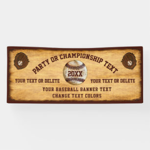 Cooles Vintage-Baseball-Banner Ihr Text Farben Banner