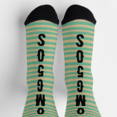 Cooles vintage gestreiftes Muster 50er Mode Socken (Oben)