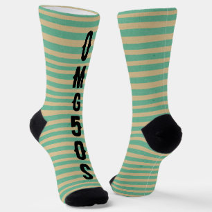 Cooles vintage gestreiftes Muster 50er Mode Socken