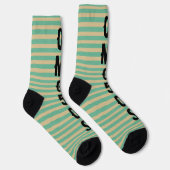 Cooles vintage gestreiftes Muster 50er Mode Socken (Rechts)