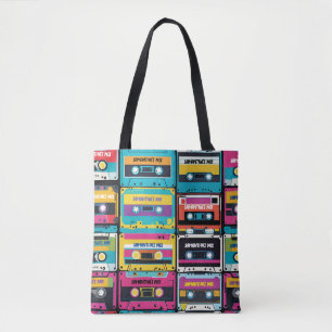 Cooles Vintage-Kassettenband mit individuellem Nam Tasche