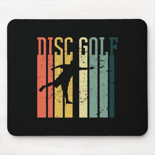 Cooles Vintage-Style-Disc-Golf-Design Retro Mousepad (Vorne)