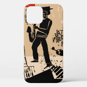 cooles Vintage von Jazzband Poster mit Trompete-Sp Case-Mate iPhone Hülle