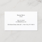 Cooles Vintages Barber-Monogramm-Scheren Logo Holz Visitenkarte (Rückseite)