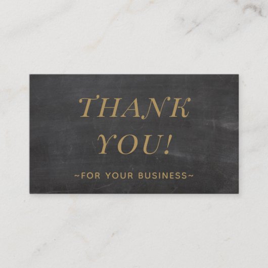 Cooles Vintages Dankeschön an Ihren Kunden Visitenkarte (Vorderseite)