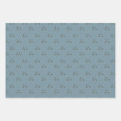 Cooles Vintages Fahrrad blau Geschenkpapier Set (Vorderseite)