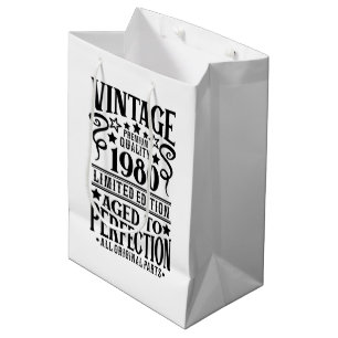 Cooles Vintages Geburtsjahr 1980 Mittlere Geschenktüte