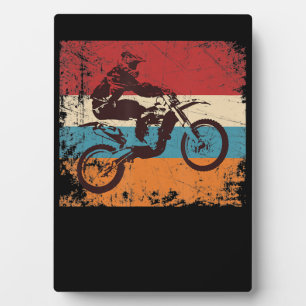 Cooles Vintages Motocross-Geschenk für Motorradlie Fotoplatte