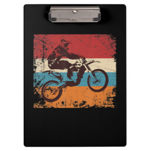 Cooles Vintages Motocross-Geschenk für Motorradlie Klemmbrett