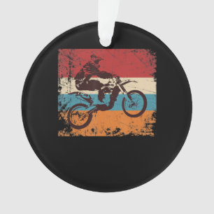 Cooles Vintages Motocross-Geschenk für Motorradlie Ornament